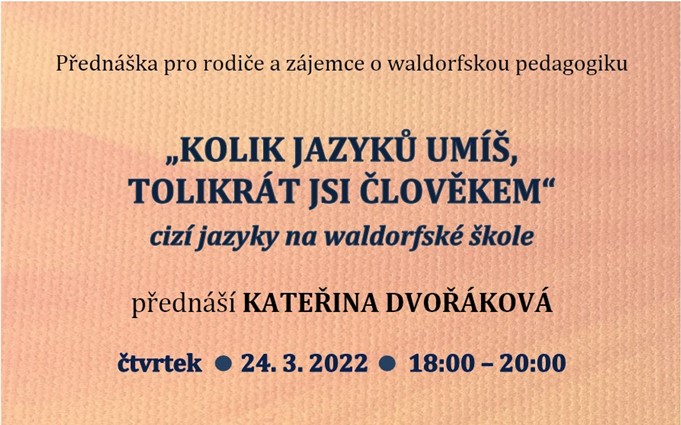 Přednáška „Kolik jazyků umíš, tolikrát jsi člověkem“ – cizí jazyky na WŠ